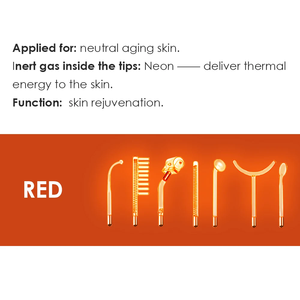 Synogal Professional mini 7 in 1 galvanic ozone acne removal high frequency facial device