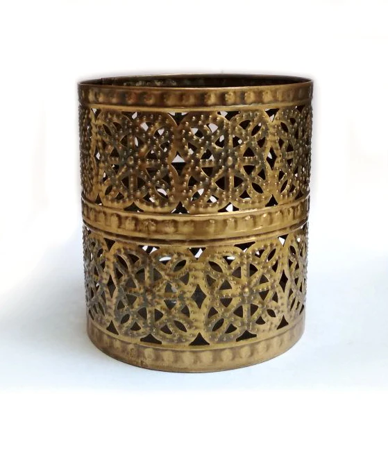 T-Light Lamp Stand Buddha Tree Votive Holder Metal Steel Aluminium Carved Candle Stand Holder Ying Yang Om  Flower of Life