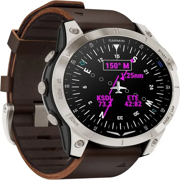 Garmins D2 Mach 1 Touchscreen Aviator Smartwatch with GPS Moving Map