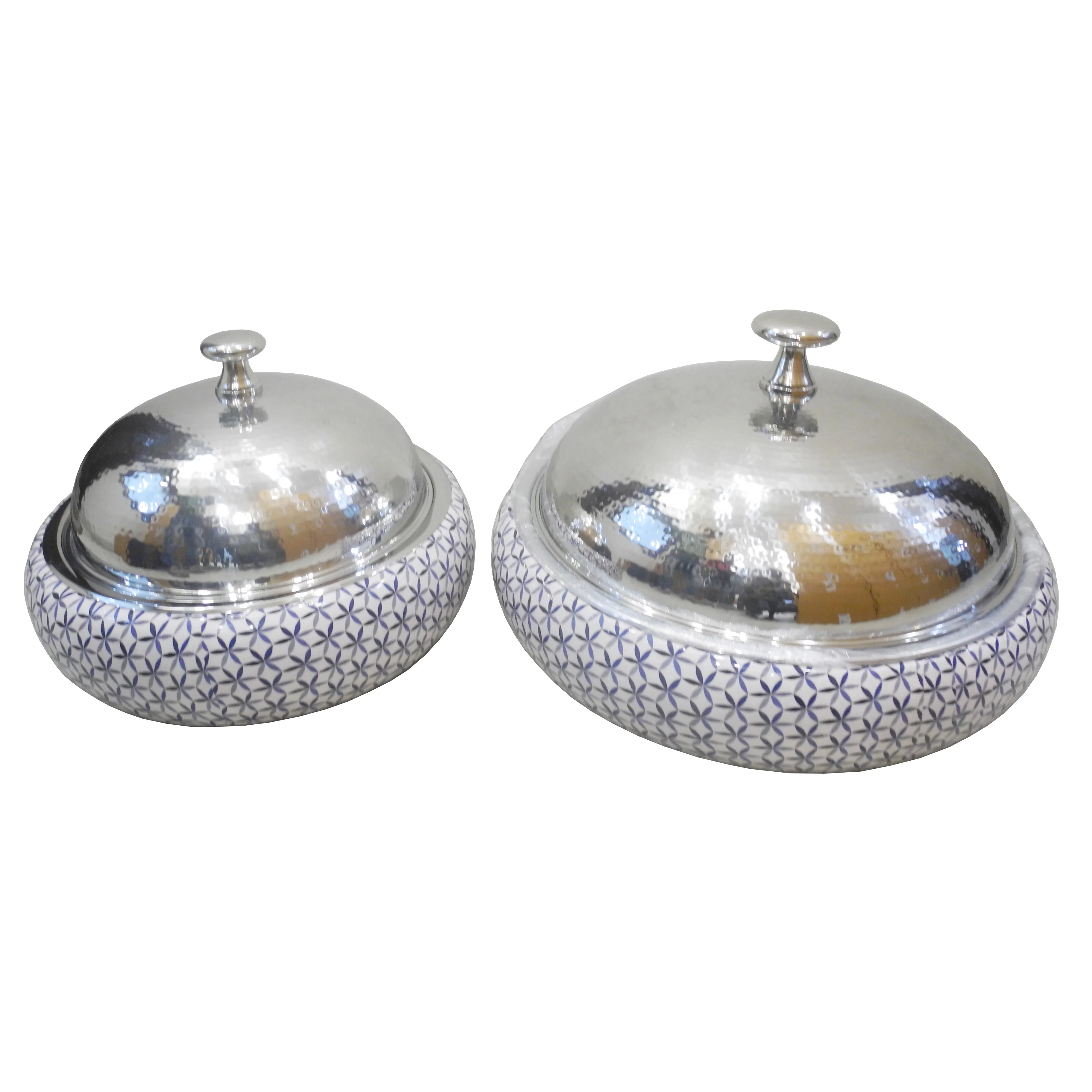 Kitchenware Rice Serving Decorative Pot Dinnerware Dish Eco-Friendly Insulated Food Server Hotpot with Silver Lid