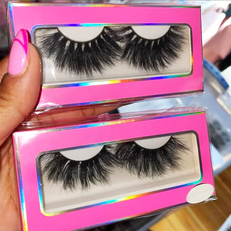 lashes3d wholesale vendor 25mm eyelashes 25mm 3d mink eyelash with eyelash box packaging