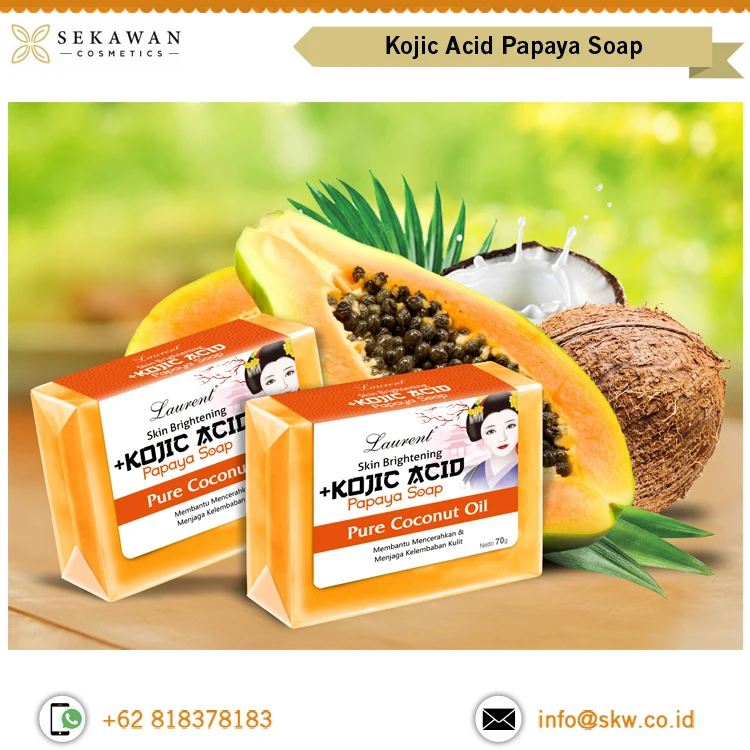 Natural Herbal Ingredients Best Selling Direct Factory Sale Refreshing Fragrance Whitening Pure Coconut Oil Papaya Soap