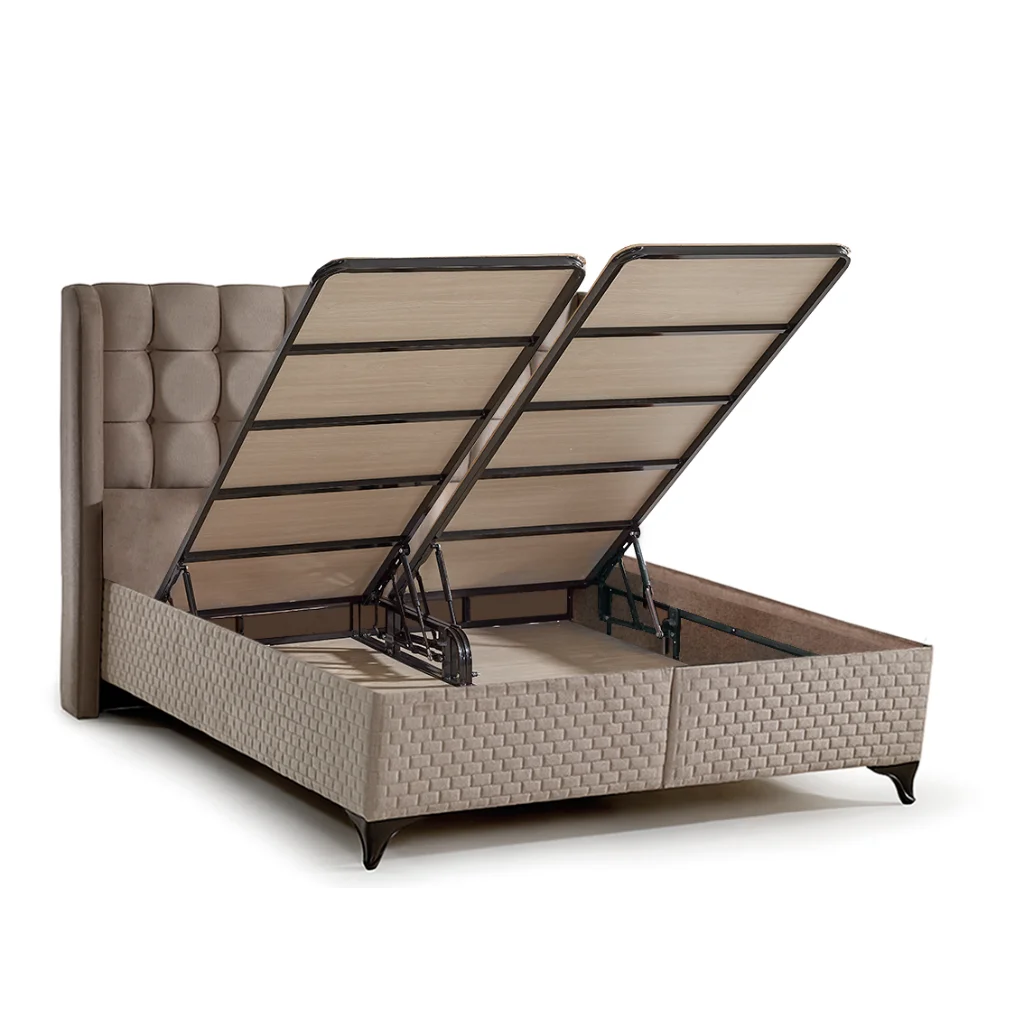 MD Panama 160x200 Double Bed Base, Headboard Set GM1112