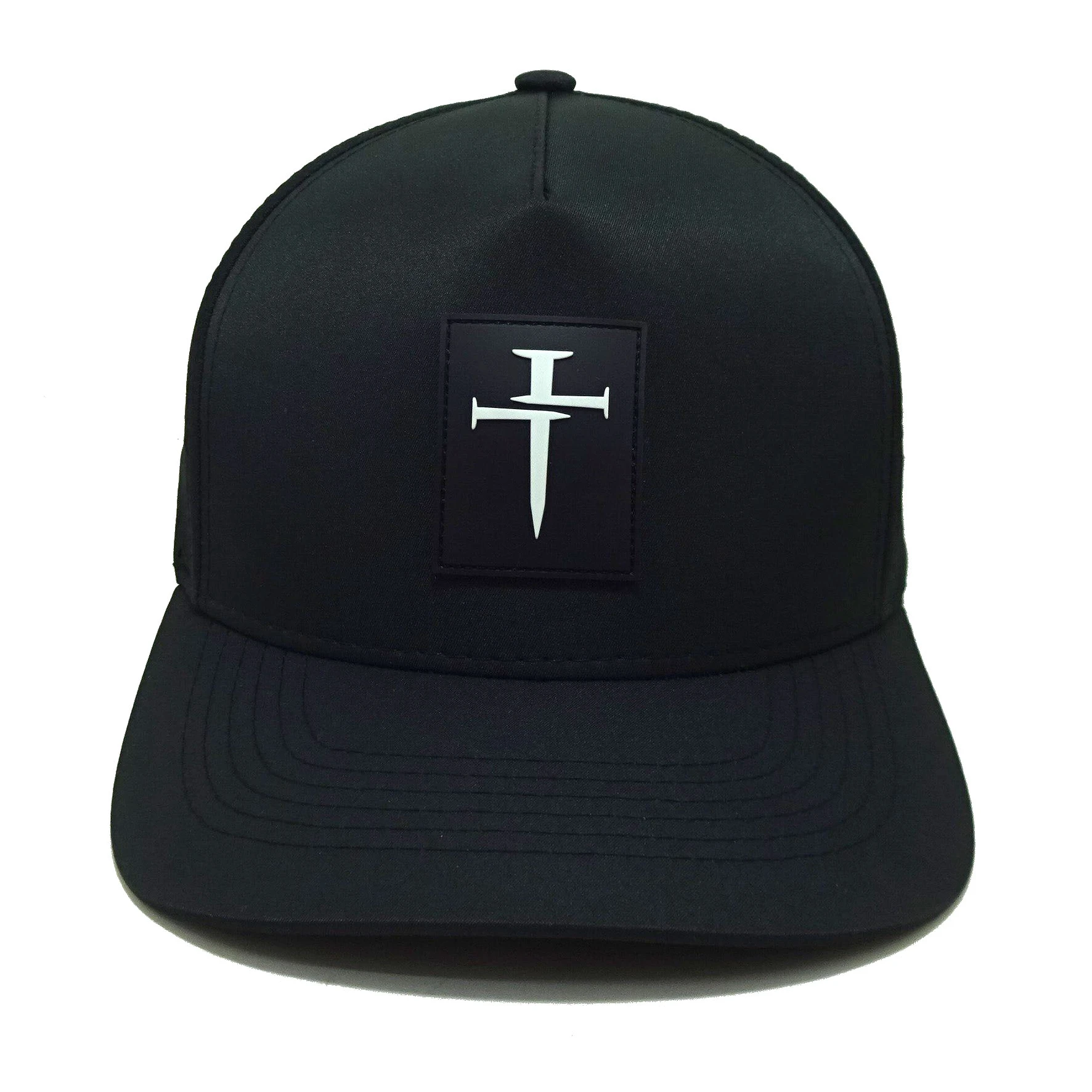 PVC Logo snapback Hat Polyester Fabric Baseball Hats Golf Caps Vietnam Promotion Business Hat Cap For Man