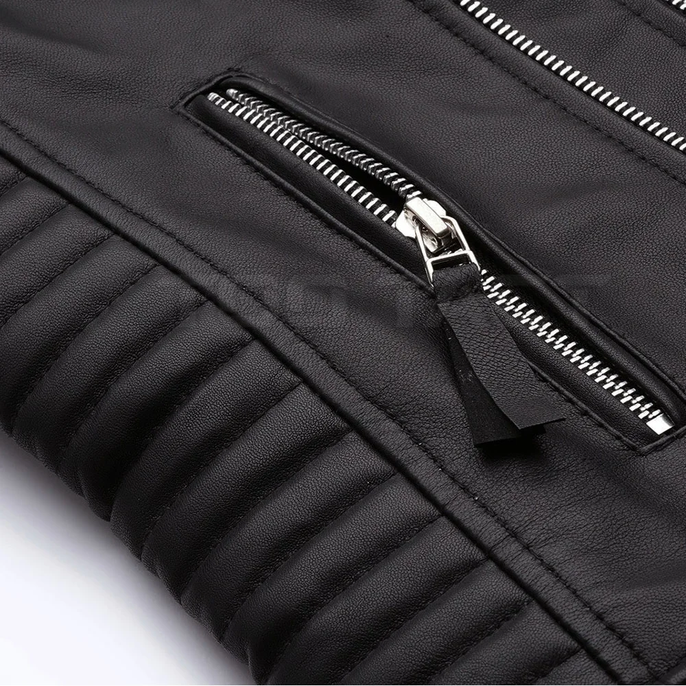 Wholesale Fashion Men Leather Jacket Fashion Men PU Leather Jacket High Quality Leather Jacket