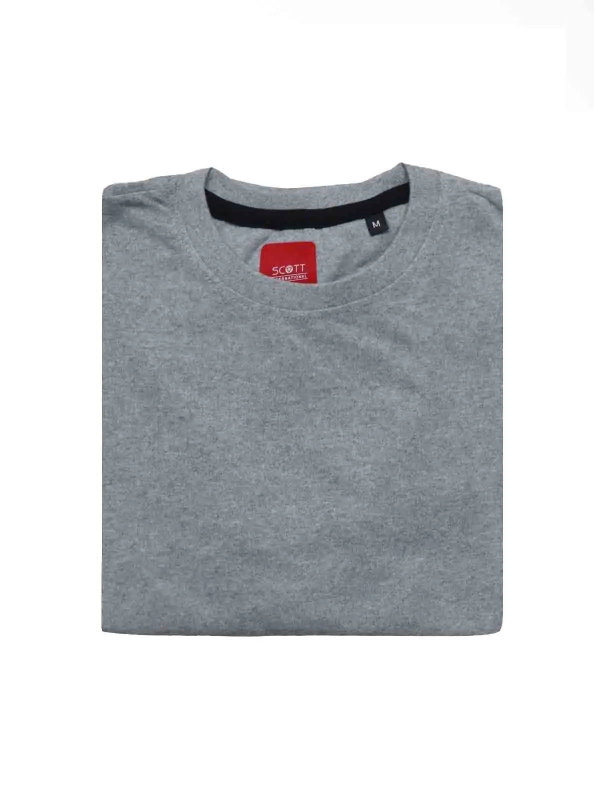 Mens T Shirts Stocklot Garments Mens GREY MELANGE CREW NECK T SHIRT Short Sleeve Mens Wholesale Clothing