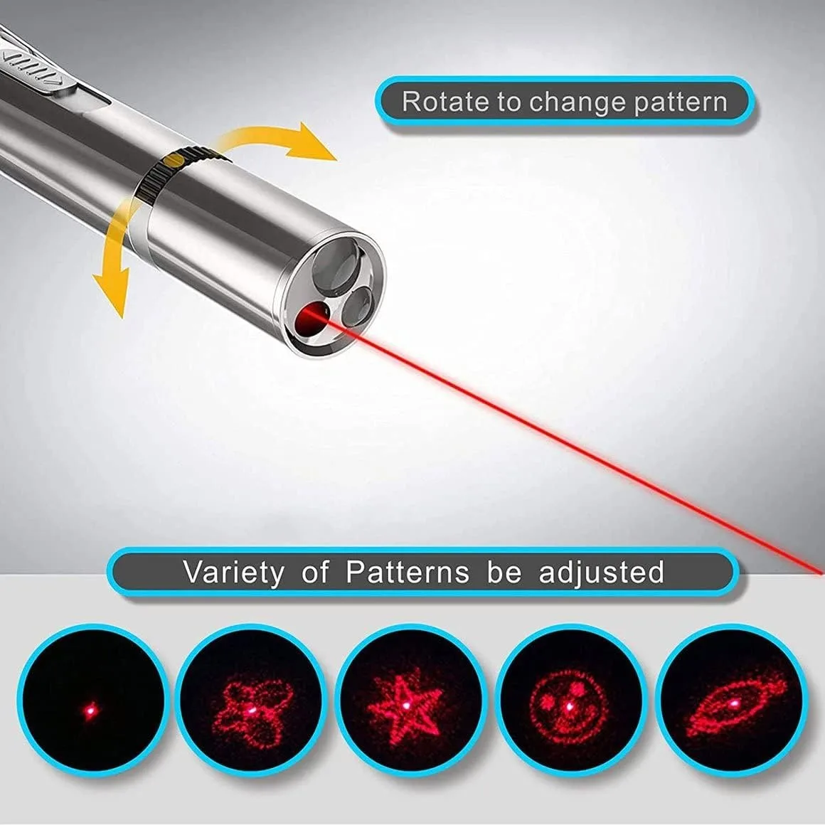 Pet Toy USB Rechargeable Mini Flashlight Red LED Laser Pointer Funny Cat Pen Funny Cat Chaser Stick Pet toy