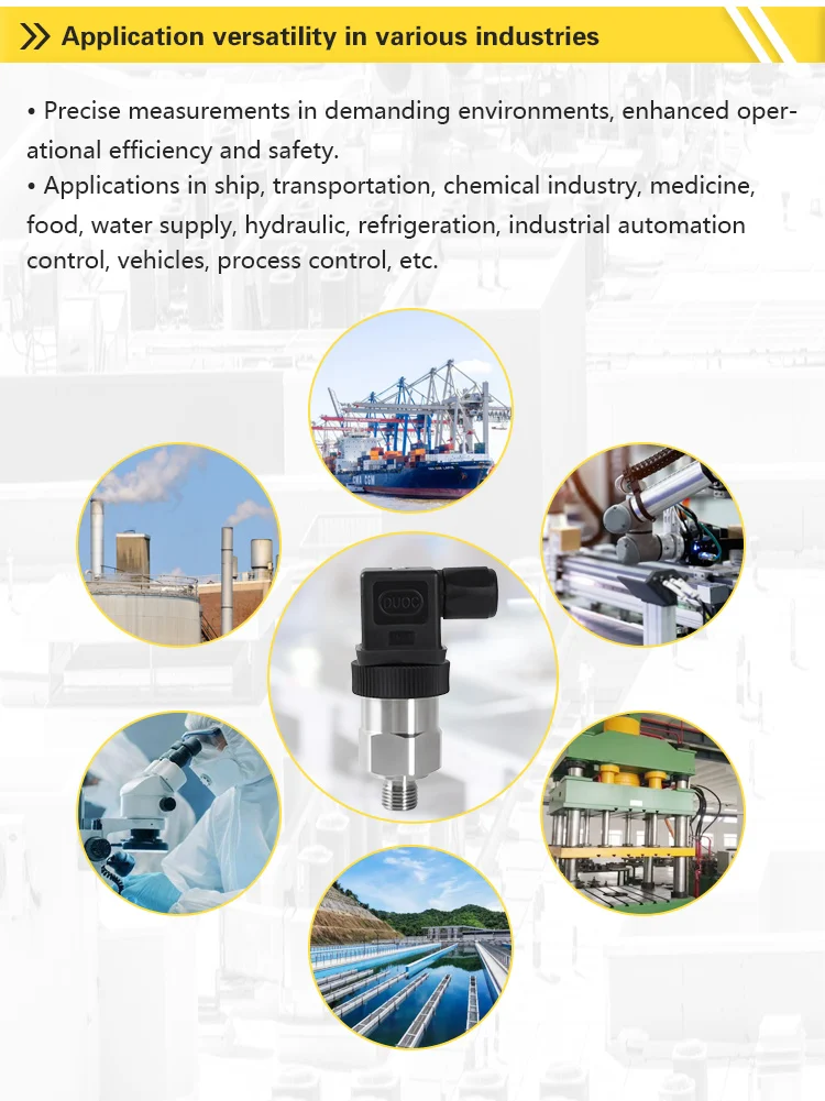 0 10 Bar Booster Carrier Sputtered Thin Film Pressure Sensor Transducer Transmitter