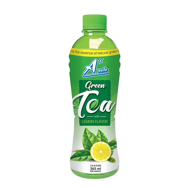 Hot Selling Product 2024 Green Tea with Lemon Flavor 365ml bottle Tea Drink 12.8 Floz Natural Detox Tea Fat Loss from Vietnam