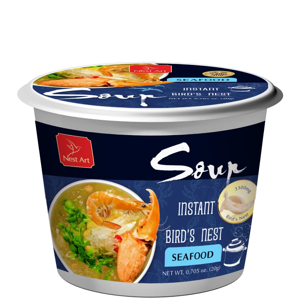 Суп для птичьего гнезда со вкусом морепродуктов, 19 - 24 г/чашка, вкусный, подходит для разных возрастов из Вьетнама