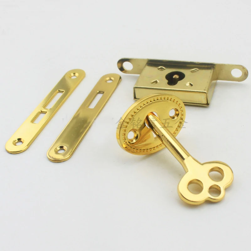 Cigar box cosmetic wooden box lock set Jewelry box key lock
