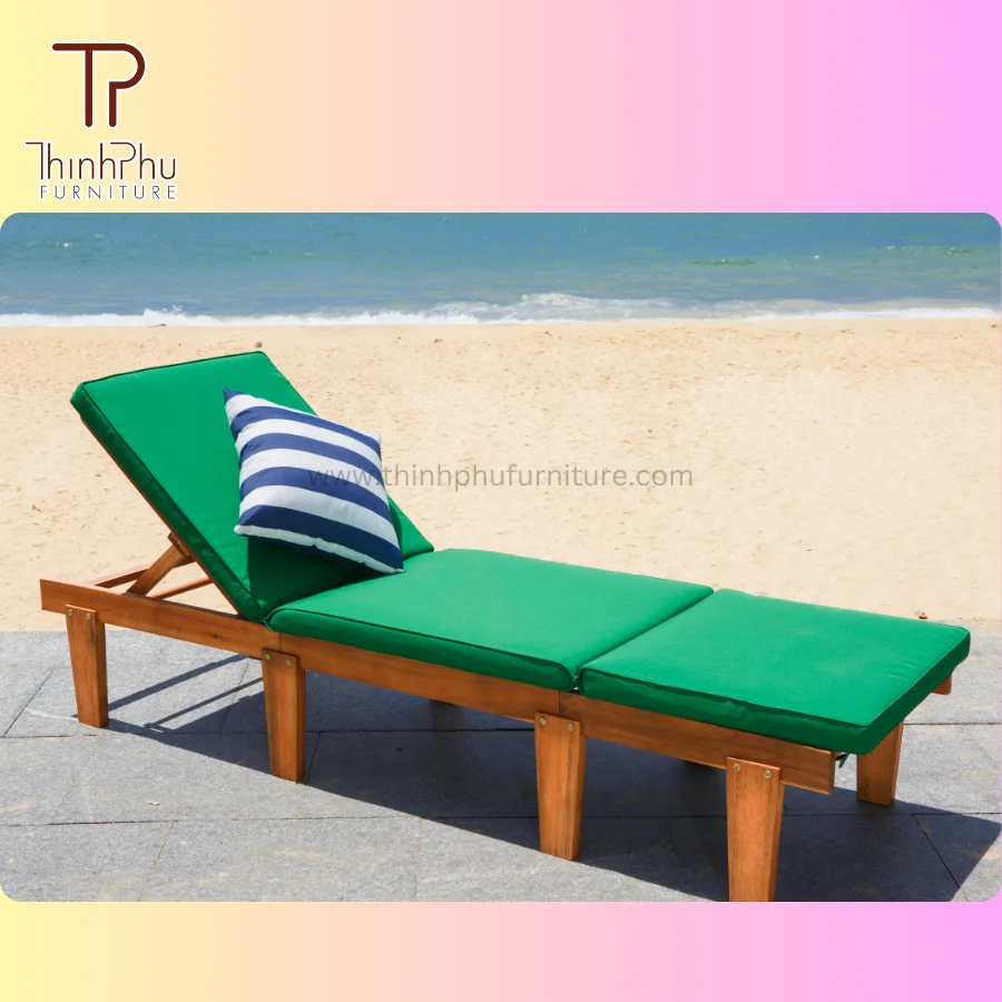 Outdoor Daybed Sun Lounger Portable Eco-Friendly Wooden PP Wicker Furniture for Villa Beach Use- Good Price