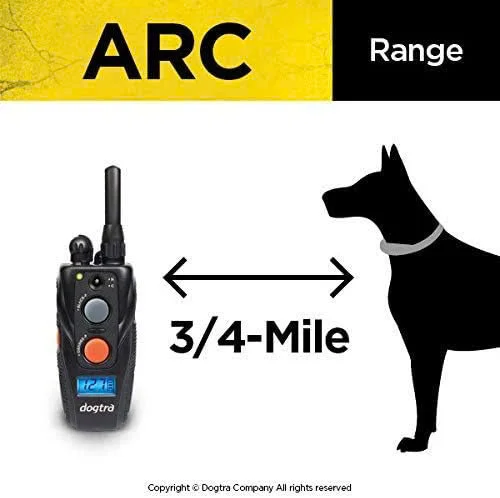 Dogtra ARC Slim Ergonomic 3/4-Mile Remote Dog Training E-Collar with 127-Level Precise Control via LCD Screen