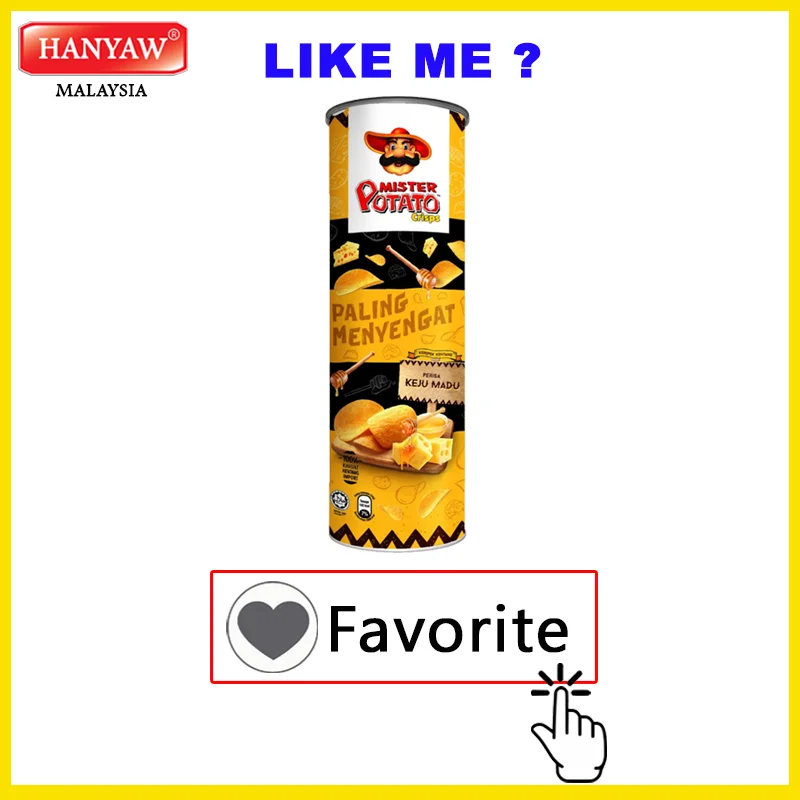 [Malaysia] Fast Shipping + Halal Certified Mister Potato Tomato Chips ( 14 Tins x 160g / Ctn)