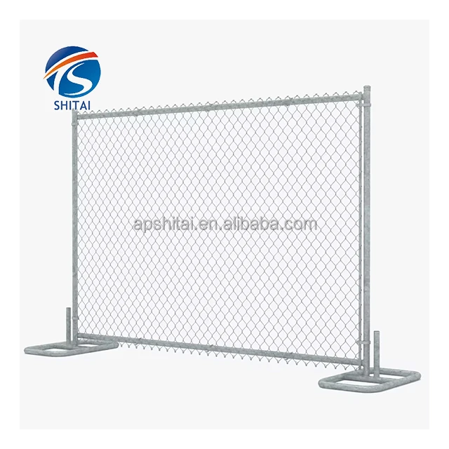 New design removable fence galvanized silver welded chain link fence portable welded temporary fence for construction site