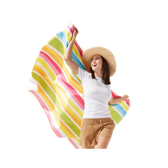 Одностороннее или двухстороннее печатное мягкое пляжное полотенце из микрофибры с индивидуальным логотипом