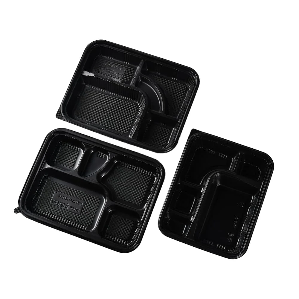 Compartment Plastic Food Packaging Container Catering Disposable Carry Out Fruit Salad Lunch Bento Boxes for Kitchen Storage