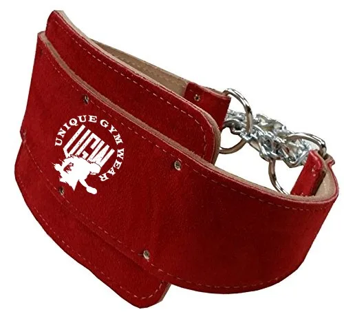 High quality Weight lifting Dipping training Belt with Chain Neoprene Gym Fitness workout Double Support Brace Dip Belts