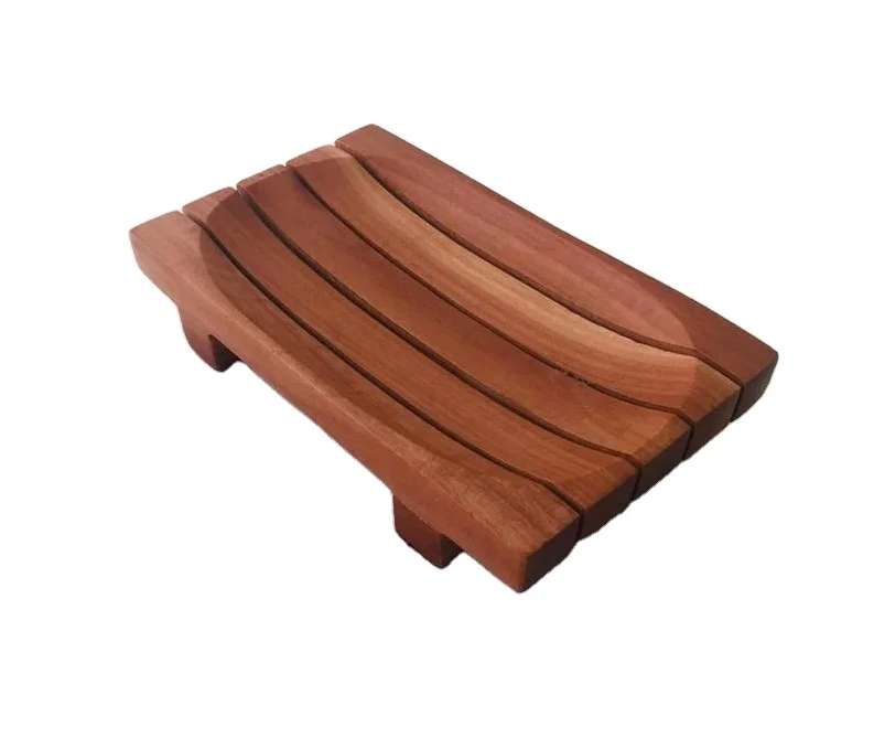 Wholesale Custom Logo Hot Sale Natural Color Wood Soap Box For Bathroom Soap Holder bathroom accessories