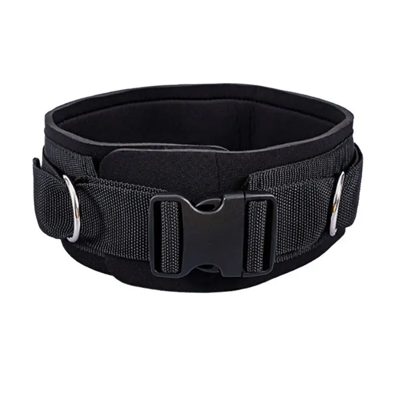Unisex Customizable Neoprene Padded Waist Belt Heavy Resistance Training Cable Fitness Exercise Speed Agility Pulley Strap Rings