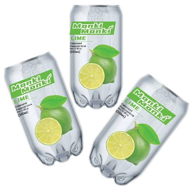Lime Carbonated Halal Soft Drink Ready to Ship Custom Logo Available with Bulk Wholesale OEM Popular in Asian