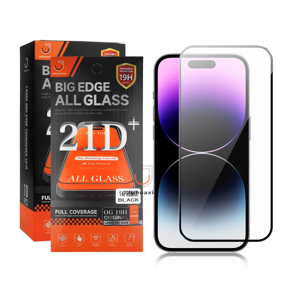 JUHUAXIN JU-TG08 21D Cover Tempered Glass anti scratch  Mobile Phone screen protector For Samsung HUAWEI