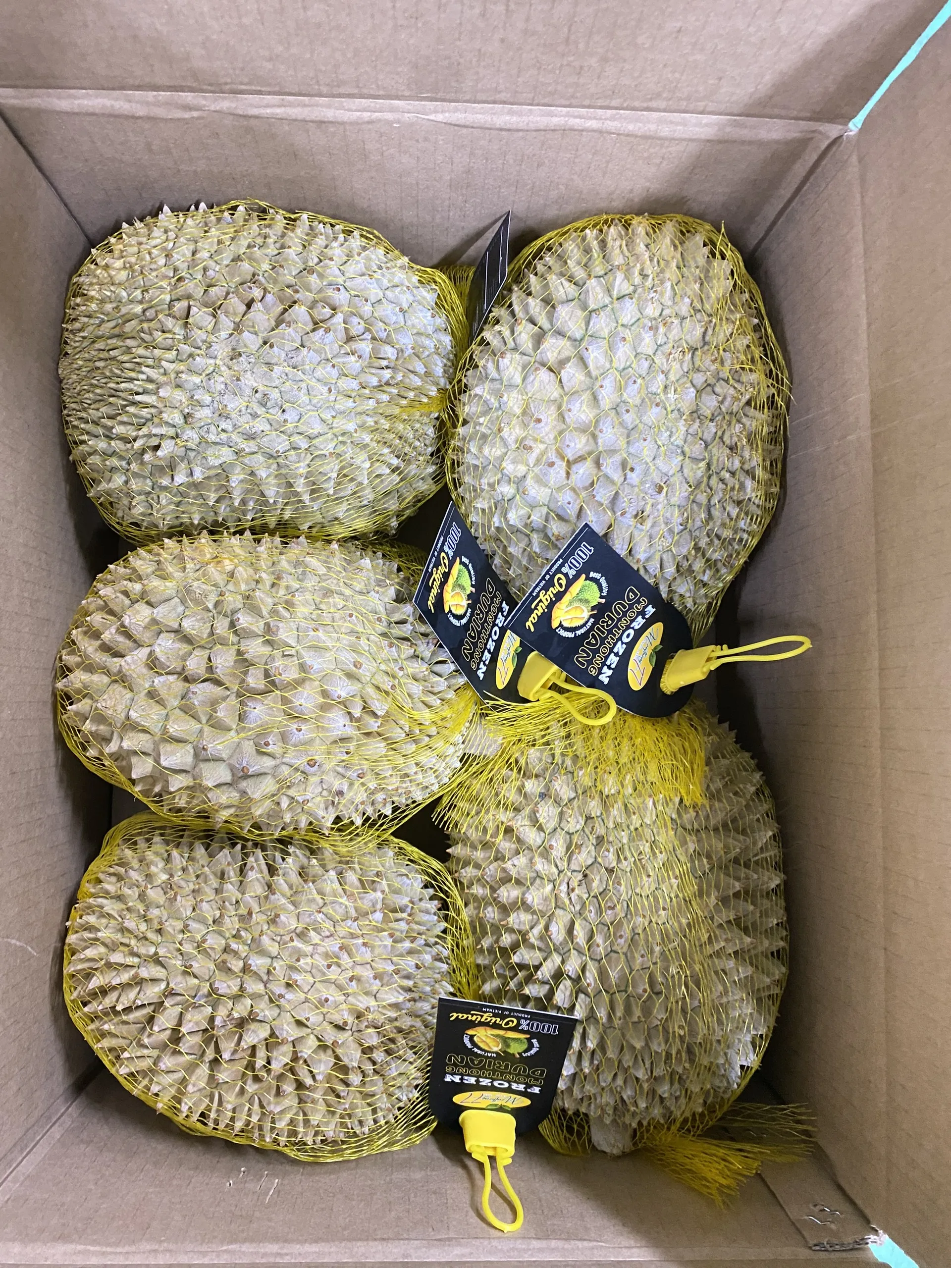 3-6 Fruits/carton Monthong/Ri6 Durian IQF Freezing Process Seed Or Seedless Organic Whole Shape Frozen Durian