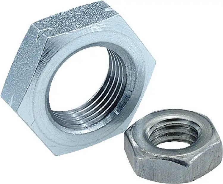 DIN 439-2 Hexagon Thin Nuts Chamfered High Quality  Bolts and Nuts Stainless Steel Brass OEM Finish Parts Manufacturer