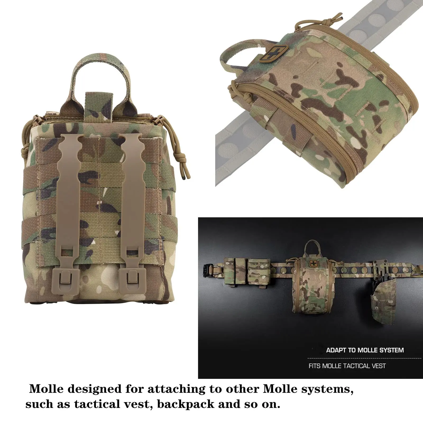 Backpack Medical First Aid Kit Tactical Medic Kit Tactical Medical Small Emoty Pouch IFAK Wound Dressing Vent Chest Seal