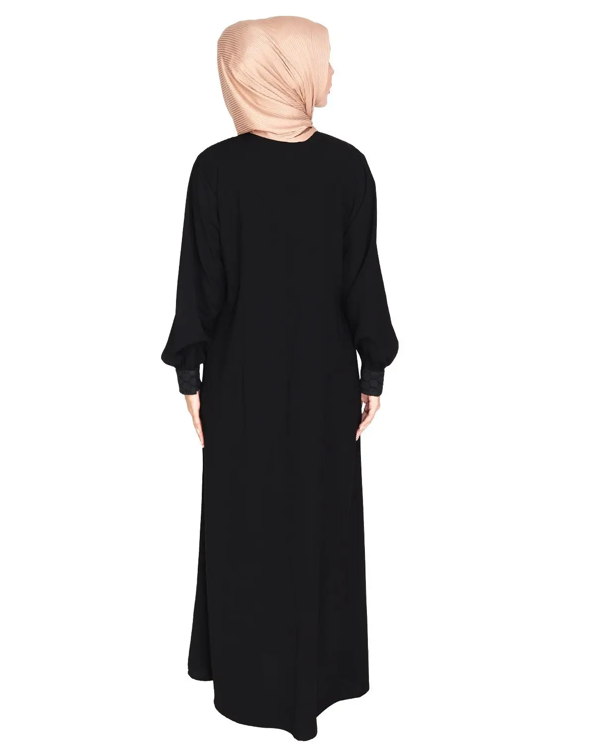 Customize Design and Color Best Fabric Dresses Subtle Black Lace Dress Abaya Burka For Women