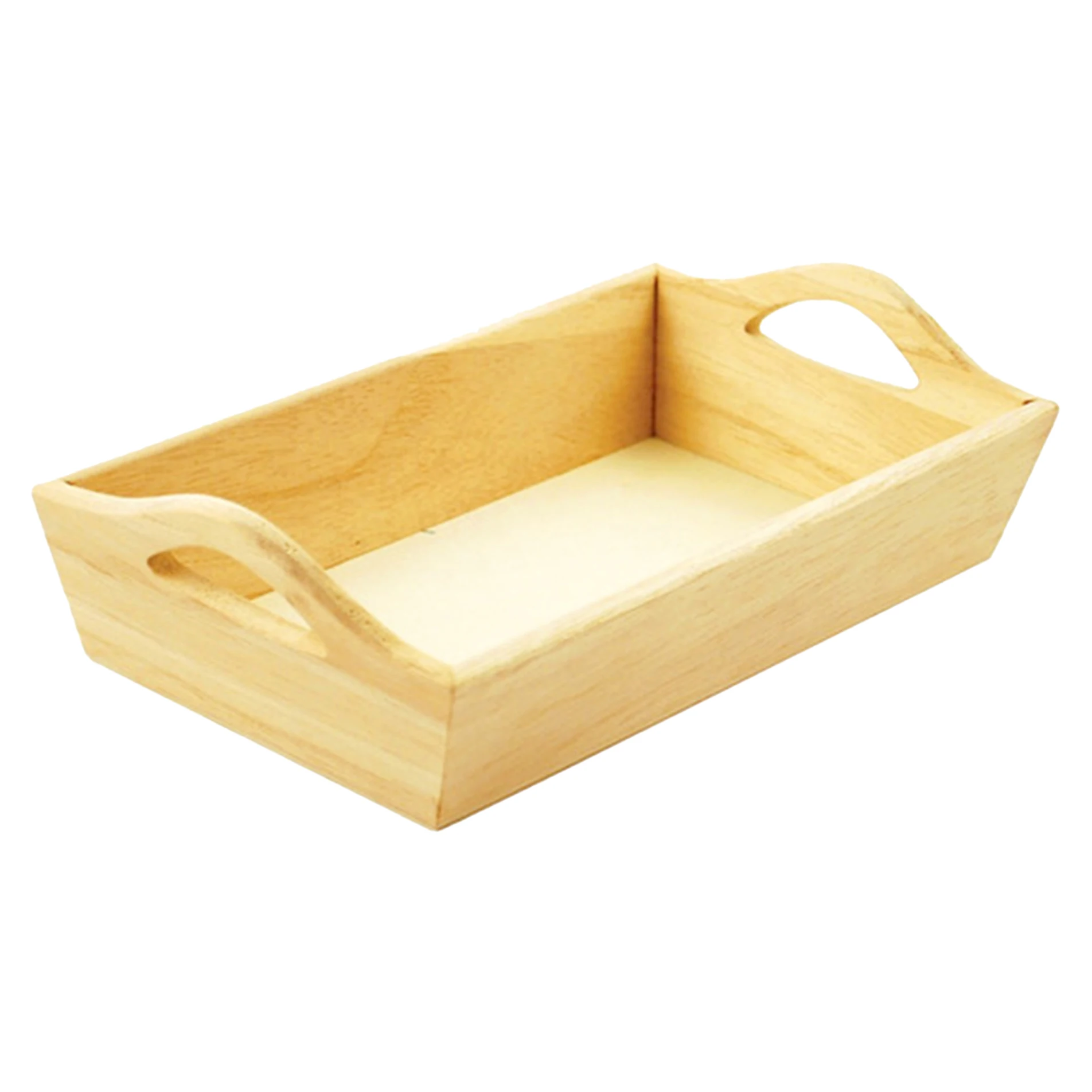 Tabletop Kitchenware Dinnerware Tray Deep Rectangular Serving Dish Tray For Kitchen Counter Snack Tables Food Tray With Handles