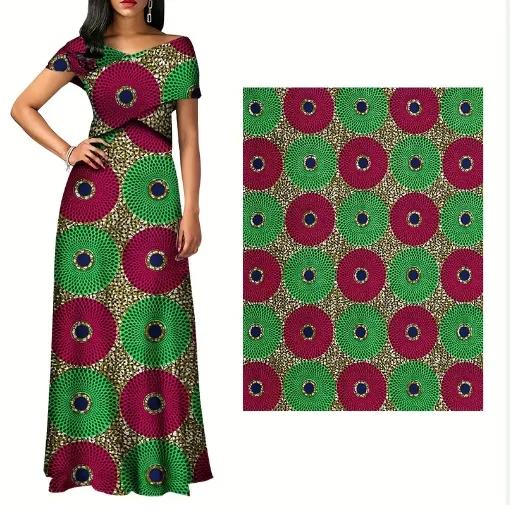 Customized Colorful Ankara Java and Hollandais Style Fabric African Wax Print Cotton Fabric for T-shirt