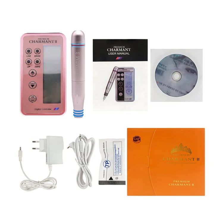Wholesale Professional Charmant 2 Digital Control Semi Permanent Makeup Tattoo Machine Gun Kits