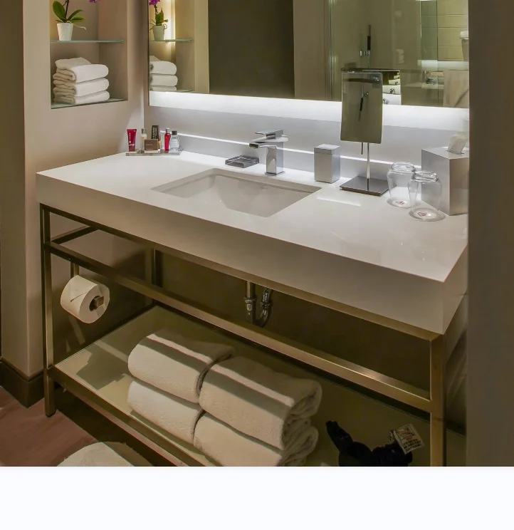 hotel 42inch polished chrome 304 stainless steel Contemporary Vanity European washstand only easy to assemble with Allen key