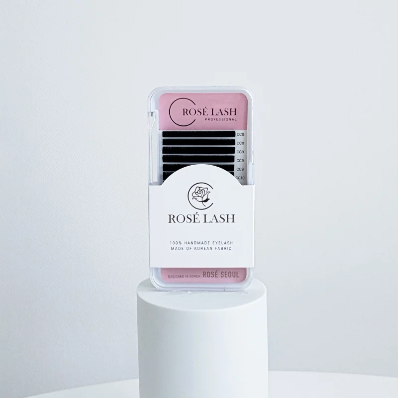 Create Dark Full Finish & Intense Look High Quality Korea Silk Eyelash Extensions Custom Label Private Logo
