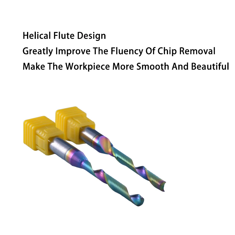 DLC Coating Milling Cutters For Aluminium One Flute Spiral Bits End Mill Engraving CNC Router Engraving Bit