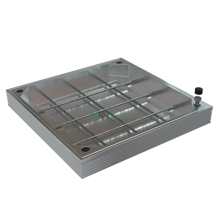 Invisible Sewage Heavy Duty Square Design Manhole Cover And Frame Customized Sizes