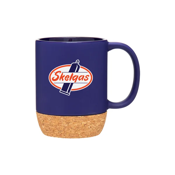 13 oz Stoneware Mug with cork base - printed with your custom logo/shipped from and within the USA