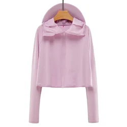2023 Summer UPF50+ Sun Protection Clothing Outdoor Anti UV Skin Jacket Coat Rash Guard Women