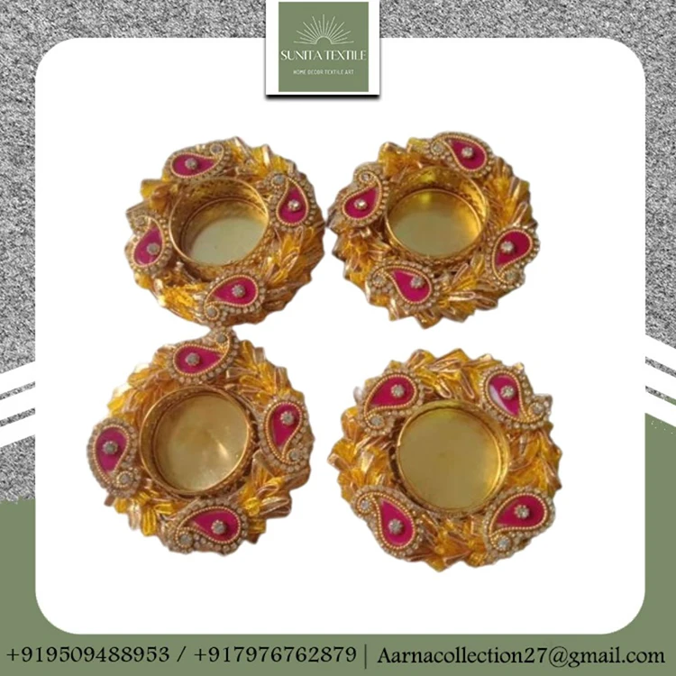 Multi Color Wedding Event Purpose Diwali Diya Gift Festive Diwali Decor Multicolor Tealight Holders for Joyful Celebrations