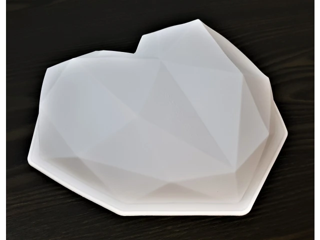 Chocolate Mould JSC2566# - Silicone; Techno Heart - 20*20*6cm, 98Gms