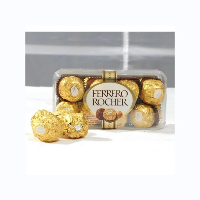 Ferrero Rocher, Rafaello Chocolate, Snickers, Ferrero Nutella.
