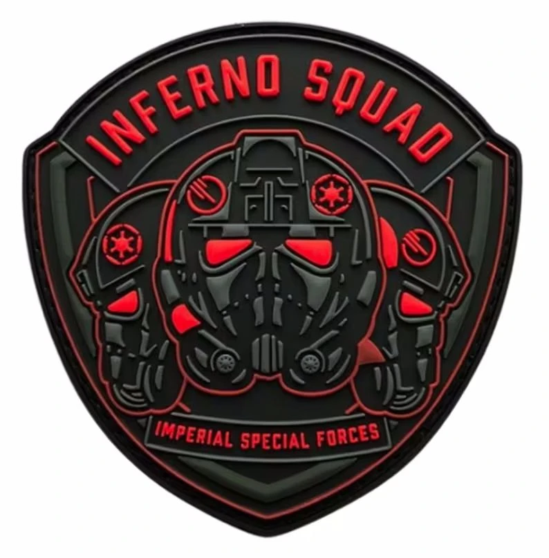Free sample velcro soft pvc textile label wholesale 3d embossed logo custom pvc rubber tactical patch for clothing