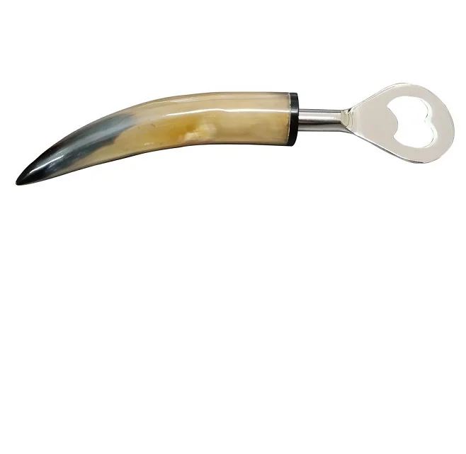 Custom Logo Multifunction Deluxe Stainless Steel Wine Bottle Opener Horn Corkscrew Can Opener Kitchen Accessory Cheap Metal Bag