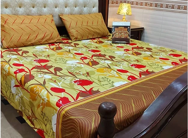 Cotton Salonica Bed Sheet Sets Export Quality Stitched King Size Double Bed Sheet Set