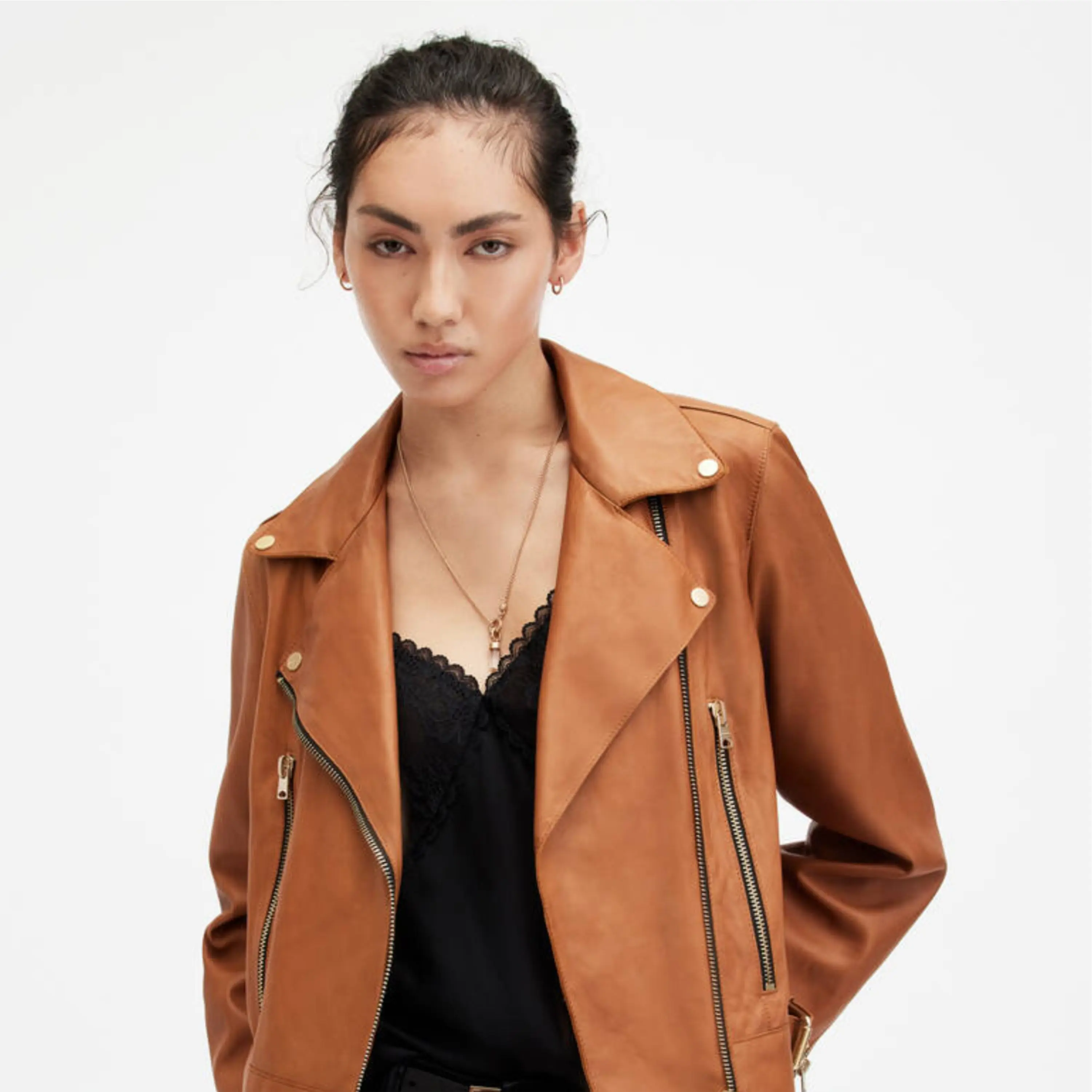 2024 New Arrivals Women Outdoor Leather Jackets Waterproof High Quality Ladies Winter Leather Jackets