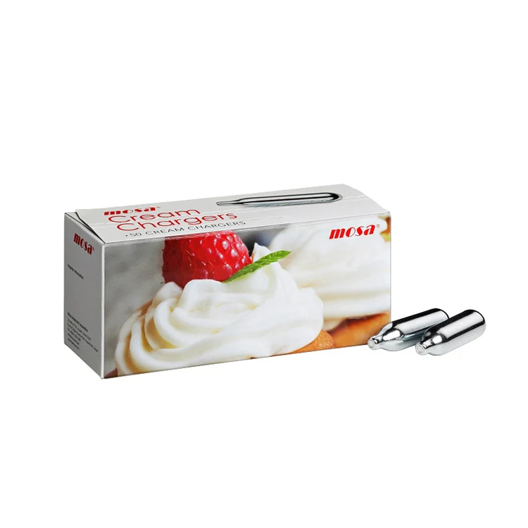 Widely Used in Food Industry 8g Anodized and Non Refillable Mosa Whipped Cream Charger | OEM Supply Available