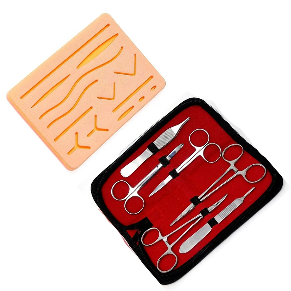Professional 6-Piece Dissection Surgery Tools Kit Practical German Steel Surgical Instruments with Stainless Steel Metal Case
