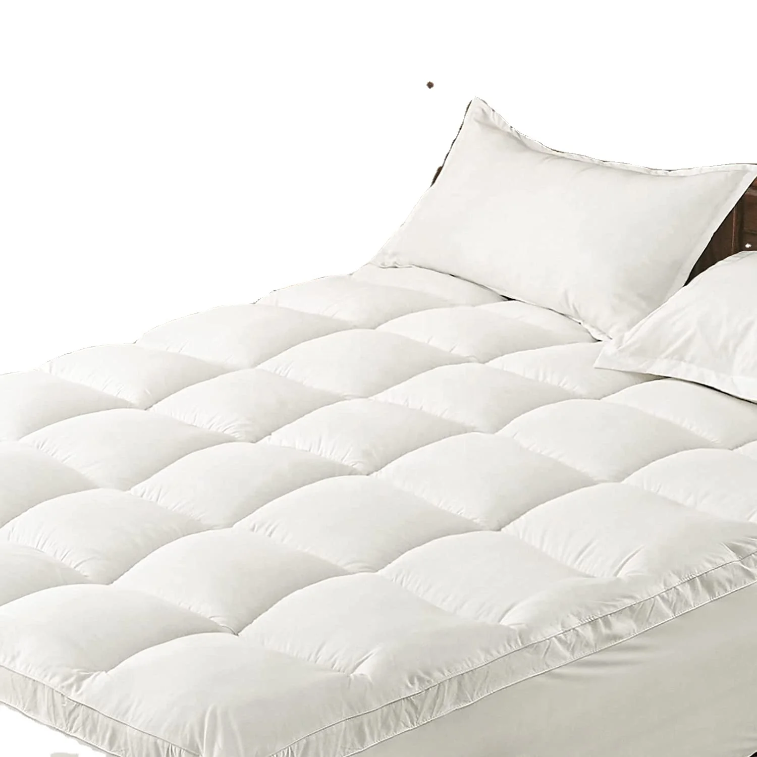 Cooling King Size Mattress Topper with Extra Thick Memory Foam Deep Pocket Pillow Top Mattress Pad Cover Home Bed Use