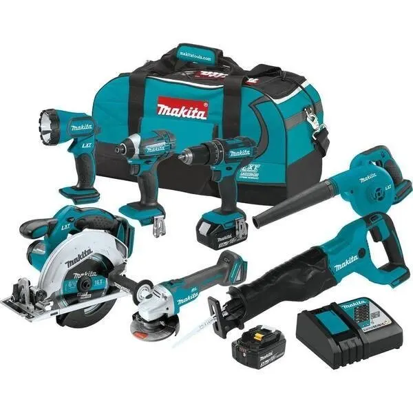 Global Makitas LXT1500 18 В LXT литий-ионный беспроводной 15 шт. Комбинированный набор инструментов